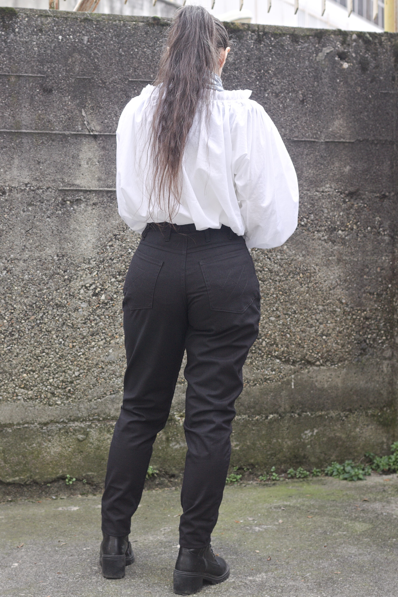 The same from the back, showing the applied pockets with a sewn logo.